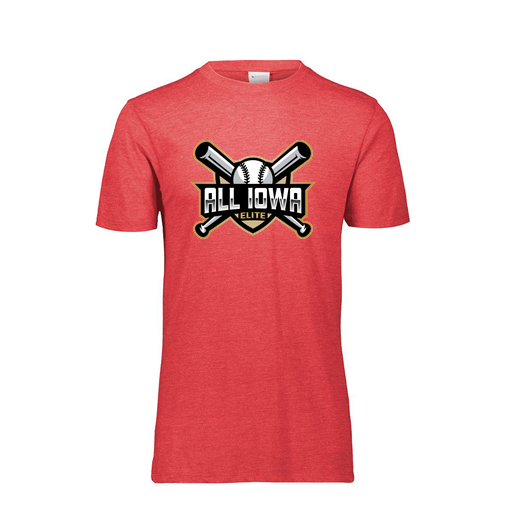 [FTSCUBRD-YS-LOGO1] Decker Youth Tri-Blend T-Shirt - Short Sleeve (Youth S, Red)