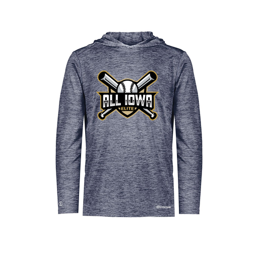 [FOLHCGNV-AS-LOGO1] Decker Men's Charge Hoodie (Adult S, Navy)